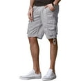 thumbnail image 2 of Matchstick Men Loose Solid Cargo Shorts with 8 Pockets, 2 of 8
