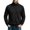 Black, variant on Men's Stand Collar Quilted Full Zip Jacket, Long Sleeve Diamond Pattern Casual Coat with Side Pockets and Ribbed Cuffs for Spring Fall Wear