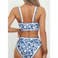 thumbnail image 4 of Ten Chapters Women's Bikini Sets Floral Print Whip Stitch 2 Piece Swimsuits High Waisted Scoop Bathing Suits, 4 of 6