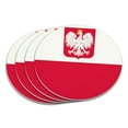 thumbnail image 1 of Poland With Coat of Arms National Country Flag Coaster Set, 1 of 1