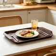 thumbnail image 5 of Large Unbreakable Plastic Serving Trays for Parties, 16.9x11.8 Inch Rectangular Platters for Appetizers and Fruits, BPA-Free Reusable Serving Tray for Restaurants,Coffee, 5 of 8