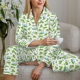 thumbnail image 6 of Fotbe Frogs Jumping Pattern Long Sleeve Pajama Set for Women,Sleepwear Set,2-piece Loungewear Set,Soft PJs Comfy Nightwear with Pockets -XX-Large, 6 of 7