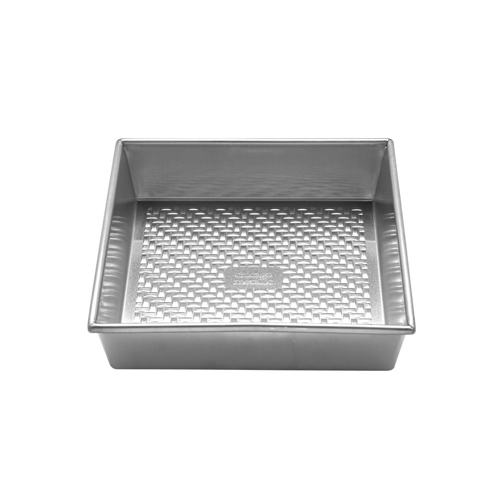 Chicago Metallic Uncoated Textured Aluminum Square Cake Baking Pan, 9