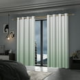 thumbnail image 4 of Lfeey Teal Ombre Light Blocking Curtains 2 Panel 63 Inch Room Darkening Grommet Curtains, 4 of 6