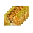 thumbnail image 4 of MKHERT Wildlife African Lion Face Animals in Masai Mara Kenya Placemats Table Mats for Dining Room Kitchen Table Decoration 12x18 inch,Set of 6, 4 of 4