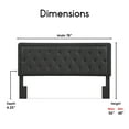 thumbnail image 4 of Millwork Holdings,. Co Inc Elle Decor Amery Tufted Upholstered Headboard, King Grey, 4 of 5