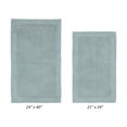 thumbnail image 3 of Better Trends Edge Blue 100% Cotton Reversible 2 Piece Bath Rug Set, 21" x 34" | 24" x 40", 3 of 4