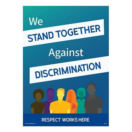 UPC: 0619011633833 | ComplyRight Respect Works Here We Stand Together Against Discrimination (A2029PK1)