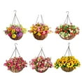 thumbnail image 3 of Garden Hanging Basket Artificial Flowers Outdoor Display Long-lasting Natural Look Stylish Design UV-Protected, 3 of 5