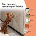 thumbnail image 5 of Cat Scratch Resistant White 6X18Inch (15X45Cm) Pvc Transparent Removable Adhesive Matte Finish Sofa Protector For Cats - Durable Furniture Scratch Defense To Protect Sofas From, 5 of 7