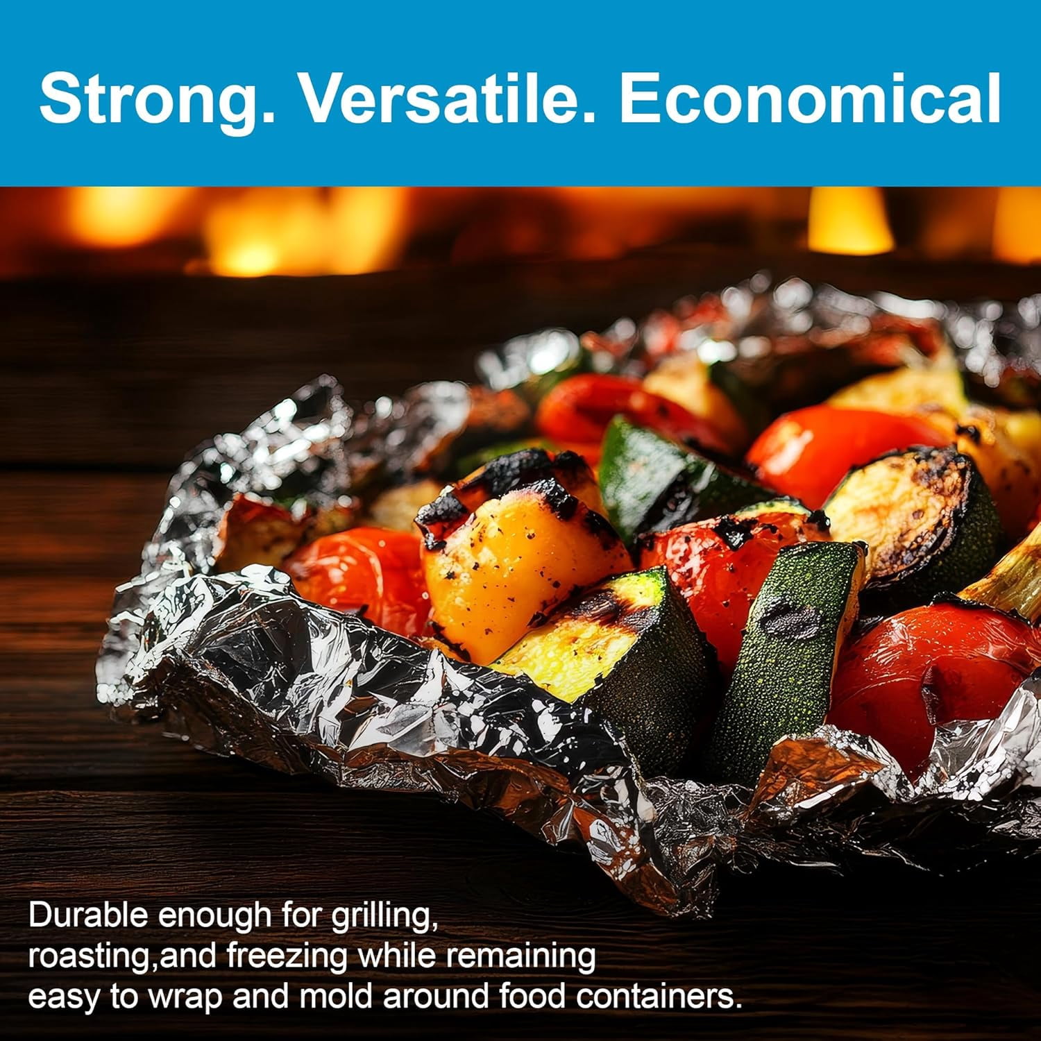 PAMI Aluminum Foil Roll, Extra Long Standard Aluminum Foil for Food Storage, Cooking, Baking & Grilling, Durable Food Grade Foil for Home & Commercial Use (18'' x 1000 Ft)