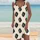 thumbnail image 1 of Vestido Bohemio de Verano Para Mujer, Holgado, Playero, Largo, Informal, Sin Mangas, Cuello En V, Estilo Tropical, Para Resort 2025, 1 of 3