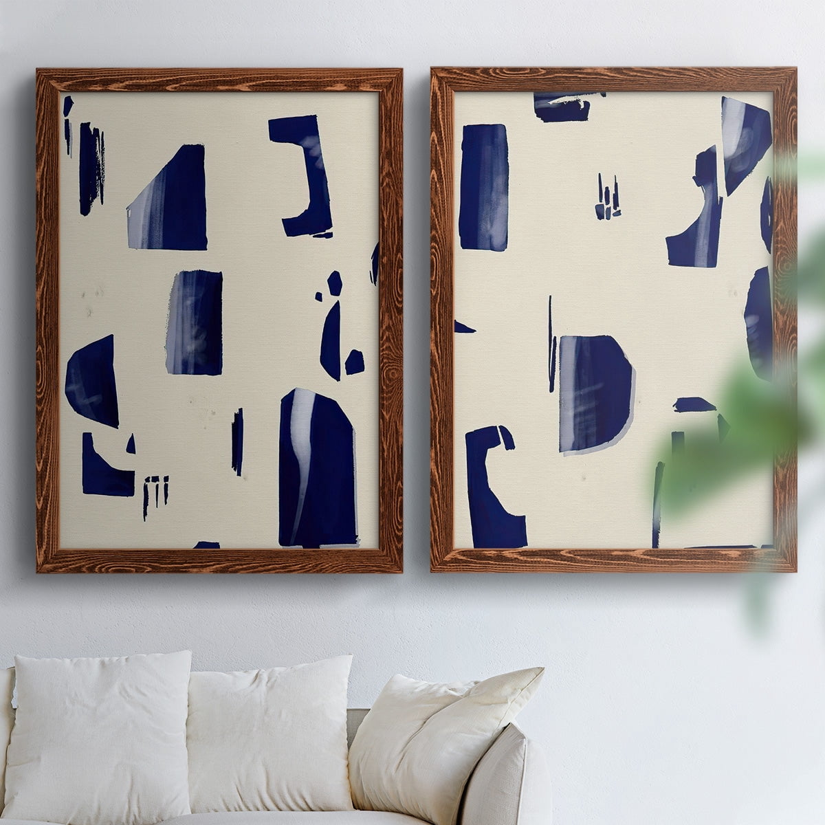 Fragment Abstraction I - Premium Framed Canvas 2 Piece Set - Ready to Hang