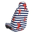 thumbnail image 4 of Lsque Starfish Navy Blue Stripe Pattern Car Seat Covers for Front Seats , Waterproof Seat Covers for Cars, Sporty Front Seat Covers,Car Seat Cover Protector Front Seats, 4 of 5