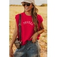 thumbnail image 6 of Women's Fiery Red YEEHAW Short Sleeve Sweater – Stylish Embroidered Letter Design for Casual Days [ZhiHiMeRi] | XL, 6 of 6