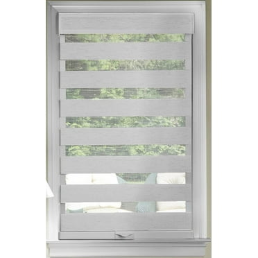 Cordless Celestial Sheer Double Layered Shade - Grey - 43 x 72 in.