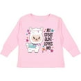 thumbnail image 3 of Inktastic My Great Aunt Loves Me- Cute and Happy Llama Boys or Girls Long Sleeve Toddler T-Shirt, 3 of 5