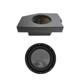 thumbnail image 1 of Harmony Audio Compatible with 2002-15 Dodge Ram Quad/Crew Truck HA-R104 Single 10" Rhino Coated Loaded Sub Box Enclosure, 1 of 4
