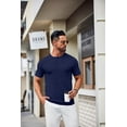 thumbnail image 3 of COOFANDY Mens Knit Crew Neck T Shirts Fashion Knitted Pullover Solid Tees Casual Summer Basic Tops, 3 of 9