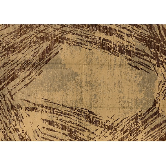 Ahgly Company Indoor Rectangle Oriental Brown Industrial Area Rugs, 6' x 9'