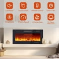 thumbnail image 4 of EDTara 36 Inch Electric Fireplace, Recessed/Wall Mounted Ultra Slim Heater with 750/1500W, Remote Control & Touch Panel, 4 of 9