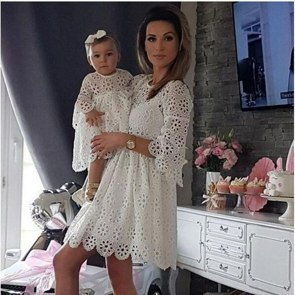 Mommy And Me Clothing Lace boho Mother Daughter Dress