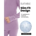 thumbnail image 4 of Woolcano Kids 100% Merino Wool Midweight Base Layer Set Unisex Thermal Underwear for Girls & Boys Ski Winter, 4 of 6