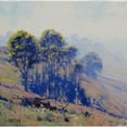thumbnail image 3 of Gercken, Graham 12x12 Black Modern Framed Museum Art Print Titled - Hazy Hillscape, 3 of 5