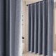 thumbnail image 1 of Cortinas De Baño En Tela Lavable Impermeable Lino 180×180 Azul Tranquilo 180×180 Xtellar azul, 1 of 3