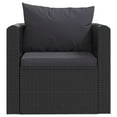 thumbnail image 3 of vidaXL 7 Piece Garden Lounge Set with Cushions Poly Rattan Black, 3 of 5