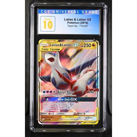 Pokemon Team Up Ultra Rare Latias & Latios GX #113 [CGC 10]