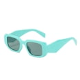 thumbnail image 1 of Caja de gafas de sol con personalidad, gafas cuadradas con borde cortado de plástico, gafas de sol de pierna ancha con personalidad, 1 of 6