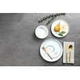 thumbnail image 3 of Thyme & Table Dinnerware Blue Marble Stoneware, 12 Piece Set, 3 of 6