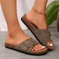 thumbnail image 5 of Women’s Summer Beach Sandals - Lightweight, Flat, Slip-On Design with Adjustable Strap and Golden Buckle, 5 of 7
