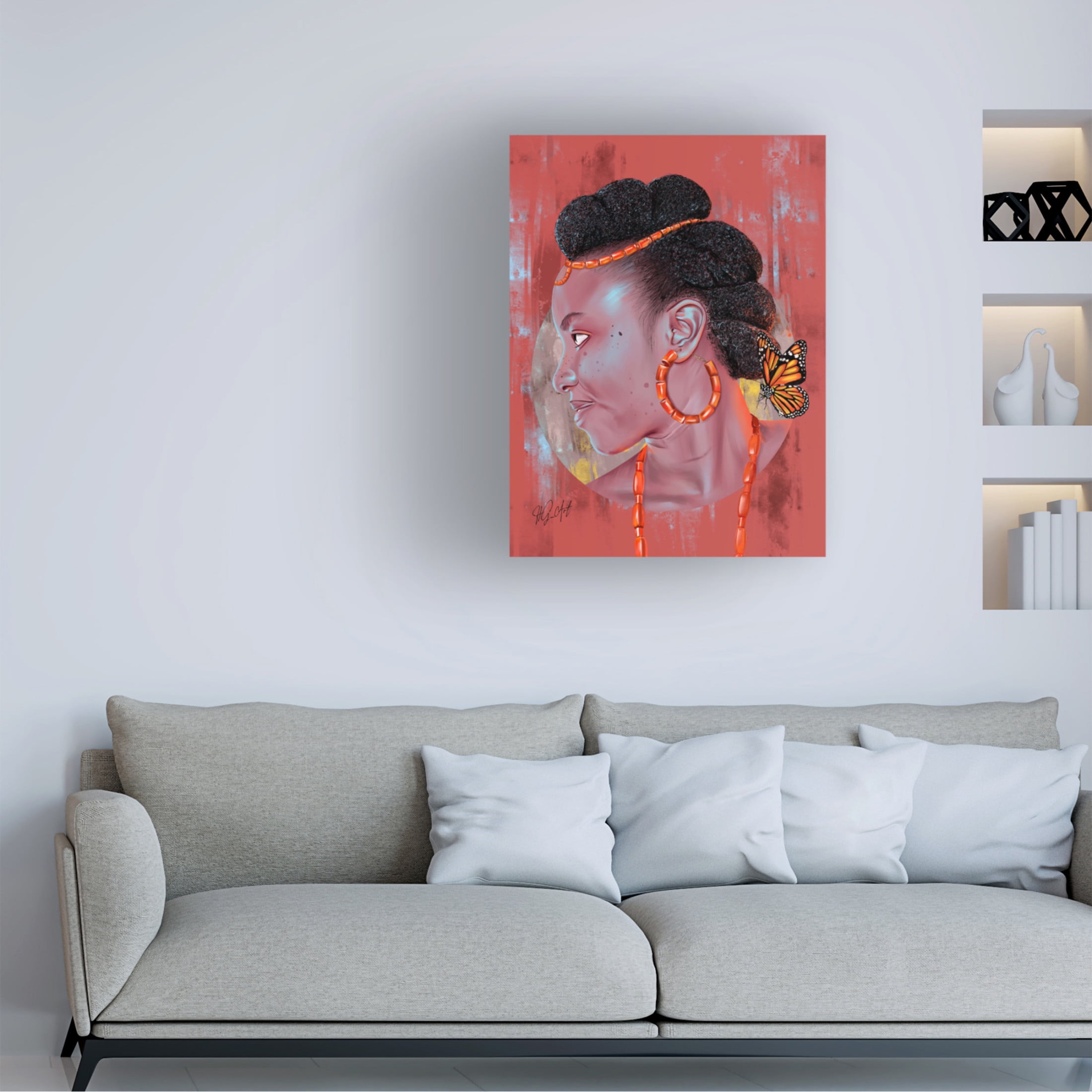 Trademark Fine Art Ojenike Oladapo  African Beauty Canvas Wall Art