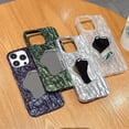 thumbnail image 4 of Designed for iPhone Case,Luxury Tin Foil Pleated Electroplated Sparkly with Make Up Mirror Shockproof Protective Cover Phone Case (iPhone 12,Black), 4 of 6