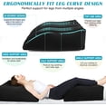 thumbnail image 4 of Wedge Pillow for Sleeping - Inflatable Leg Elevation Pillow for Swelling,Circulation,Leg & Back Pain Relief,Leg Support Pillow,Leg Wedge Pillows for After Aurgery,Hip,Foot,Ankle Recovery (Black), 4 of 14