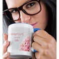thumbnail image 2 of 3drose, with Deepest Sympathy on the Loss of Your Father - Pink Roses, 11oz Two-tone Blue Mug, 2 of 6