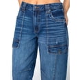 thumbnail image 4 of Celebrity Pink Women's Mid Rise Utility Barrel Jeans, Sizes 1-21, 4 of 6