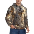 thumbnail image 2 of Haiem Golden White Tiger Patterned Men's Hoodie with Kangaroo Pocket - Ideal Pullover Sweatshirt for Daily Wear, Travel, and Home-3X-Large, 2 of 7