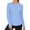 Blue, variant on USSUMA Womens UPF 50  Sun Shirts Solid Color Long Sleeve Uv Protection Rash Guard Lightweight Long Sleeve Workout Tops with Thumb Hole Tax Free Weekend
