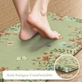 thumbnail image 3 of Anti Fatigue Kitchen Mat for Floor, 17"x47"+17"x29" Butterfly Flower Kitchen Rugs Non Skid, Cushioned Padded Kitchen Floor Mat, Comfort Standing Mat for Laundry Office Sink Desk Sage Green, 3 of 3