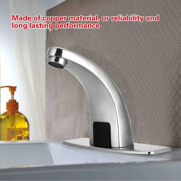 Peahefy Electronic Automatic Sensor Touchless Sink Hands-Free Faucet Motion Activated , Touchless Sink Faucet, Touchless Faucet