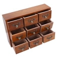 thumbnail image 4 of Desk Drawer Organizer, Vintage Rustic Multi Layer Tabletop Wooden Storage Box with Dividing Grid No Assembly Required Antique Large Jewelry Storage Box for Home, 4 of 7