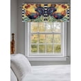 thumbnail image 3 of Vintage Sunflower Rooster Curtain Valances for Windows, Pastoral Watercolor Plaid Kitchen Valance Window Treatment, Light Filtering Block Curtains for Bathroom/Bedroom/Living Room 54'' x 18'', 3 of 9