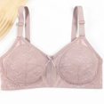 thumbnail image 4 of LYEAA Wireless Womens Bras Push up Plus Size Lace Lightly Lined Daily Bras Wirefree Adjustable Strap Lift Soft Bralette No Wire Breathable Comfort Sleeping Bras Gray 36/80, 4 of 7