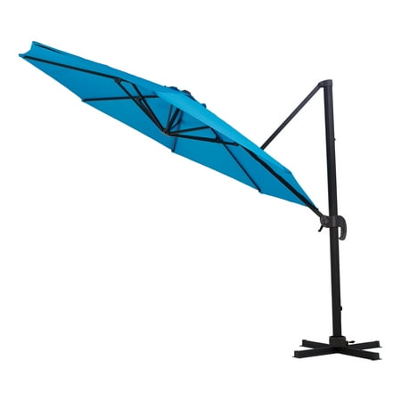 Mainstays Reinhardt 11' Blue Cantilever Patio (Best Price Cantilever Umbrella)