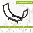 thumbnail image 7 of Firewood Rack Outdoor and Indoor Firewood Storage, 24 INCH Double Coated Fire Wood Organizer, Waterproof Rustproof Stable Log Holder and Fireplace Decor, Bronze, 7 of 7