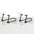thumbnail image 3 of HOMCOM Motorcycle Stand, Convertible Front and Rear Motorcycle Lift, Black, 3 of 10