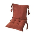 thumbnail image 1 of Cojín para silla, tapete para silla con respaldo y correas, cojín ergonómico para asiento Marrón, 1 of 9